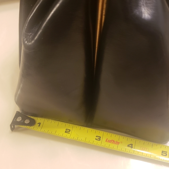 Vintage Black leather Lewis top handle bag with change purse, mirror and comb - Picture 15 of 16